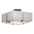 Hubbardton Forge, Exos Square Double Shade Semi-Flush, SEMI FLUSH MOUNT LIGHT