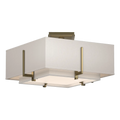Hubbardton Forge, Exos Square Double Shade Semi-Flush, SEMI FLUSH MOUNT LIGHT