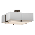 Hubbardton Forge, Exos Square Double Shade Semi-Flush, SEMI FLUSH MOUNT LIGHT