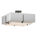 Hubbardton Forge, Exos Square Double Shade Semi-Flush, SEMI FLUSH MOUNT LIGHT