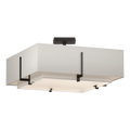 Hubbardton Forge, Exos Square Double Shade Semi-Flush, SEMI FLUSH MOUNT LIGHT