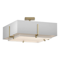 Hubbardton Forge, Exos Square Double Shade Semi-Flush, SEMI FLUSH MOUNT LIGHT
