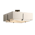 Hubbardton Forge, Exos Square Double Shade Semi-Flush, SEMI FLUSH MOUNT LIGHT