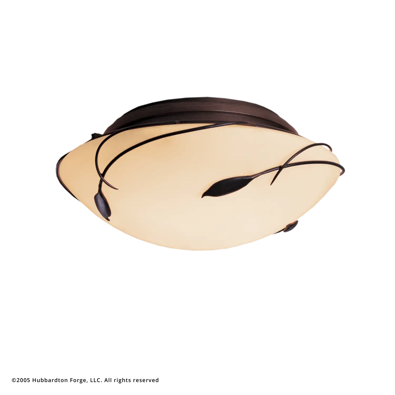 Hubbardton Forge, Forged Leaves Flush Mount, SEMI FLUSH MOUNT LIGHT