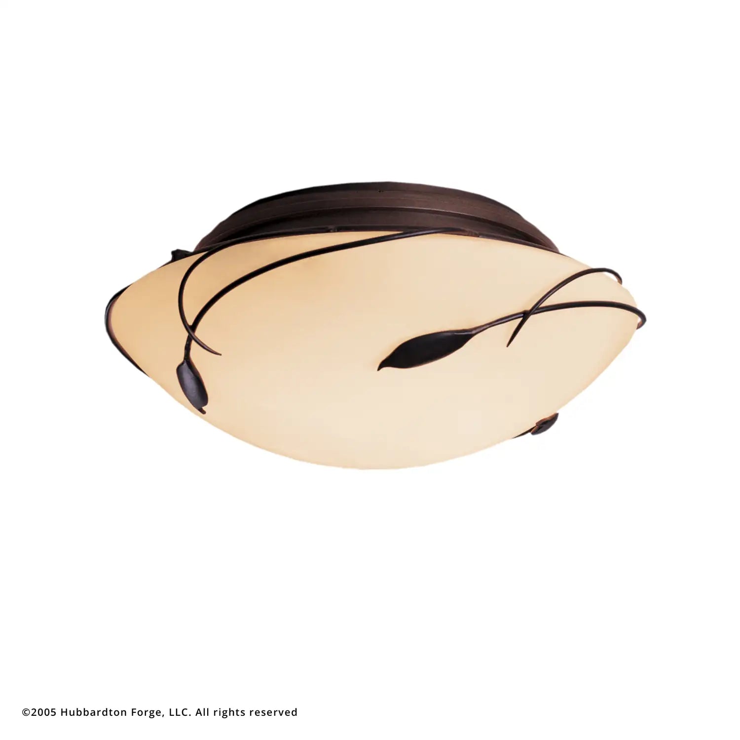 Hubbardton Forge, Forged Leaves Flush Mount, SEMI FLUSH MOUNT LIGHT