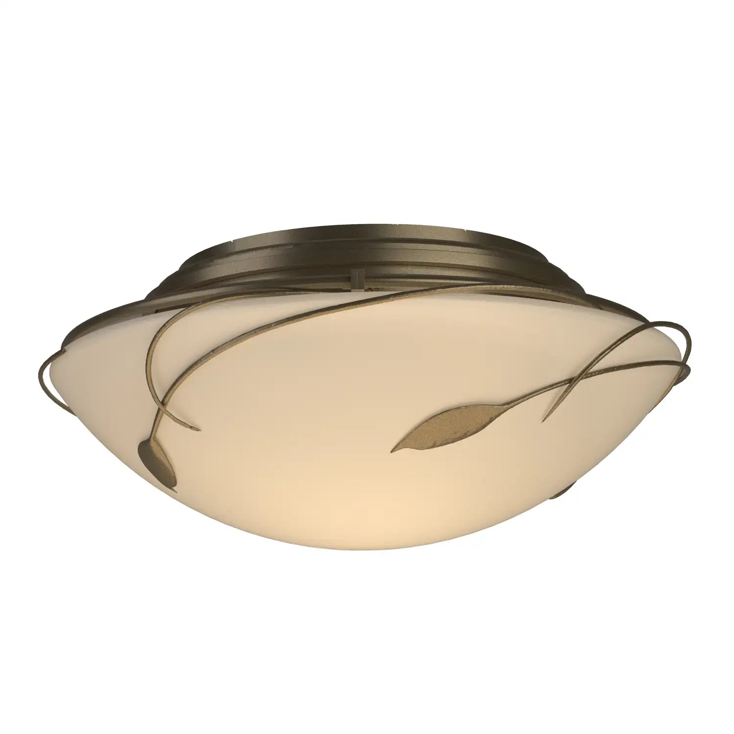 Hubbardton Forge, Forged Leaves Flush Mount, SEMI FLUSH MOUNT LIGHT
