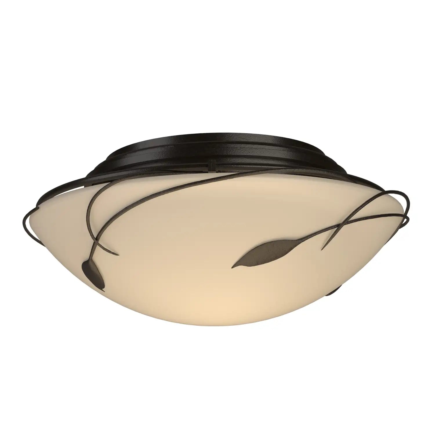 Hubbardton Forge, Forged Leaves Flush Mount, SEMI FLUSH MOUNT LIGHT