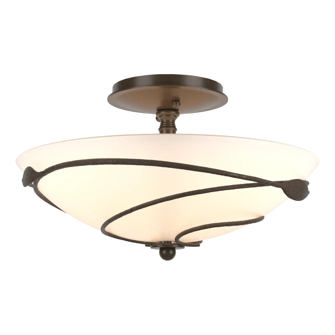 HUBBARDTON FORGE, FORGED LEAVES SEMI-FLUSH, SEMI FLUSH MOUNT LIGHT