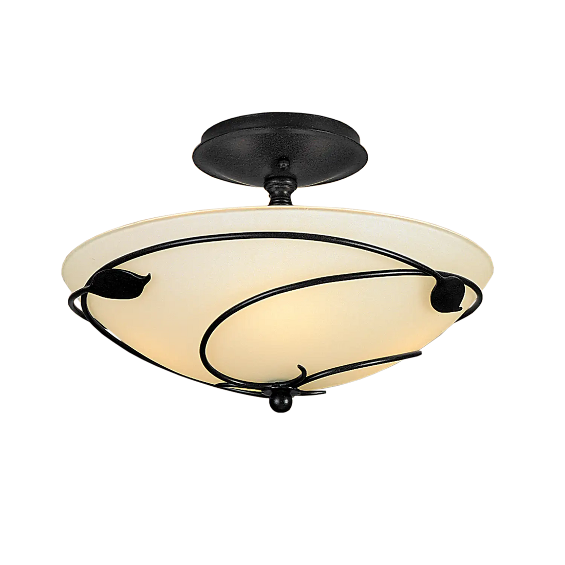 HUBBARDTON FORGE, FORGED LEAVES SEMI-FLUSH, SEMI FLUSH MOUNT LIGHT