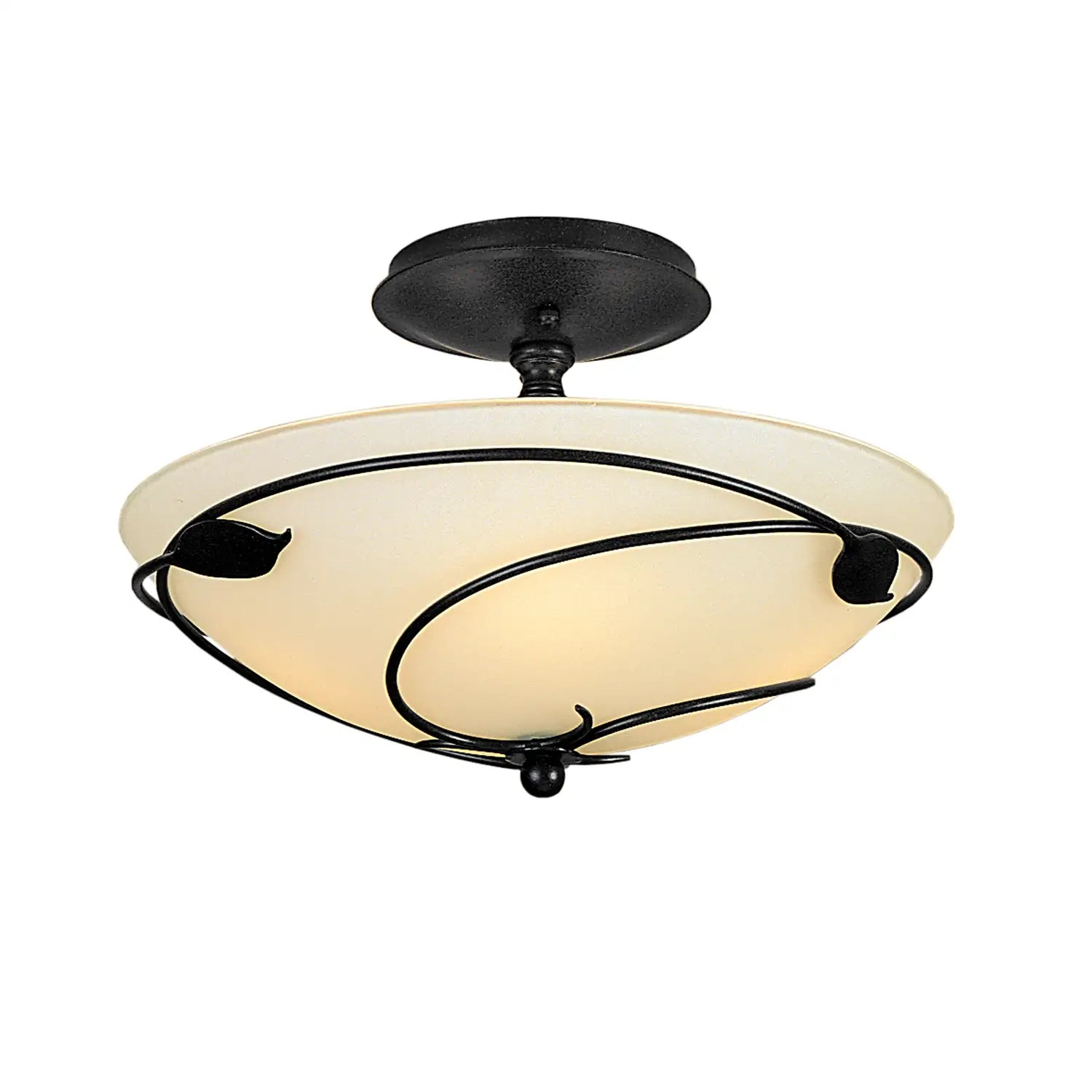 Hubbardton Forge, Forged Leaves Semi-Flush, SEMI FLUSH MOUNT LIGHT