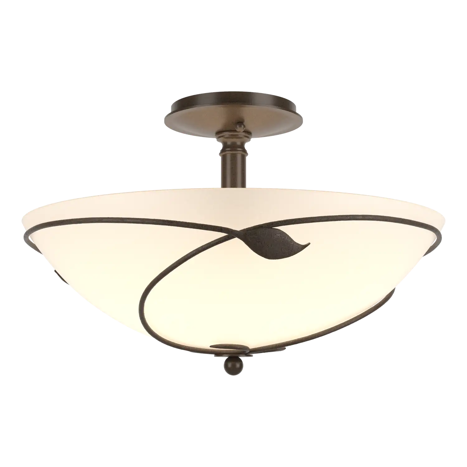 Hubbardton Forge, Forged Leaves Semi-Flush, SEMI FLUSH MOUNT LIGHT