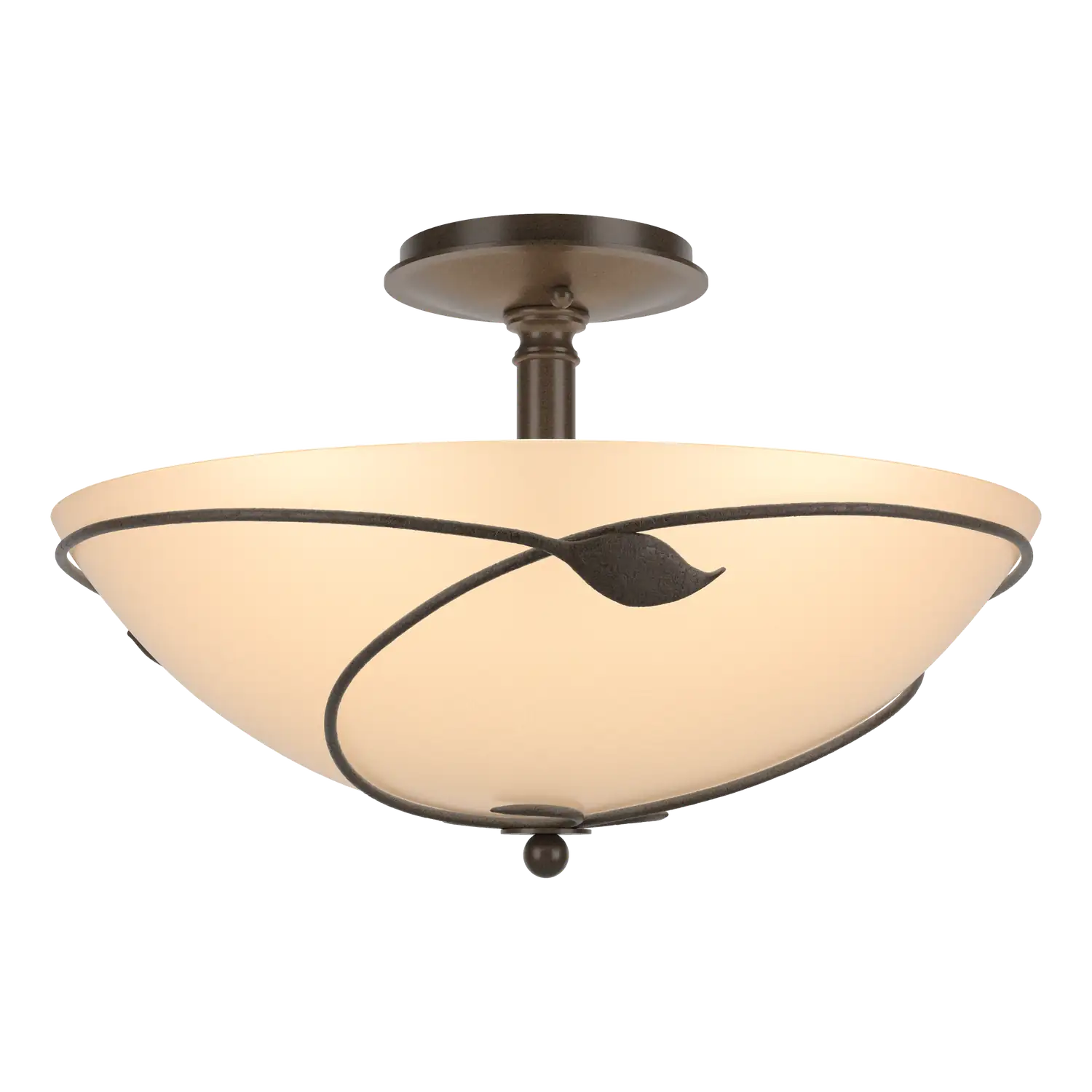 Hubbardton Forge, Forged Leaves Semi-Flush, SEMI FLUSH MOUNT LIGHT