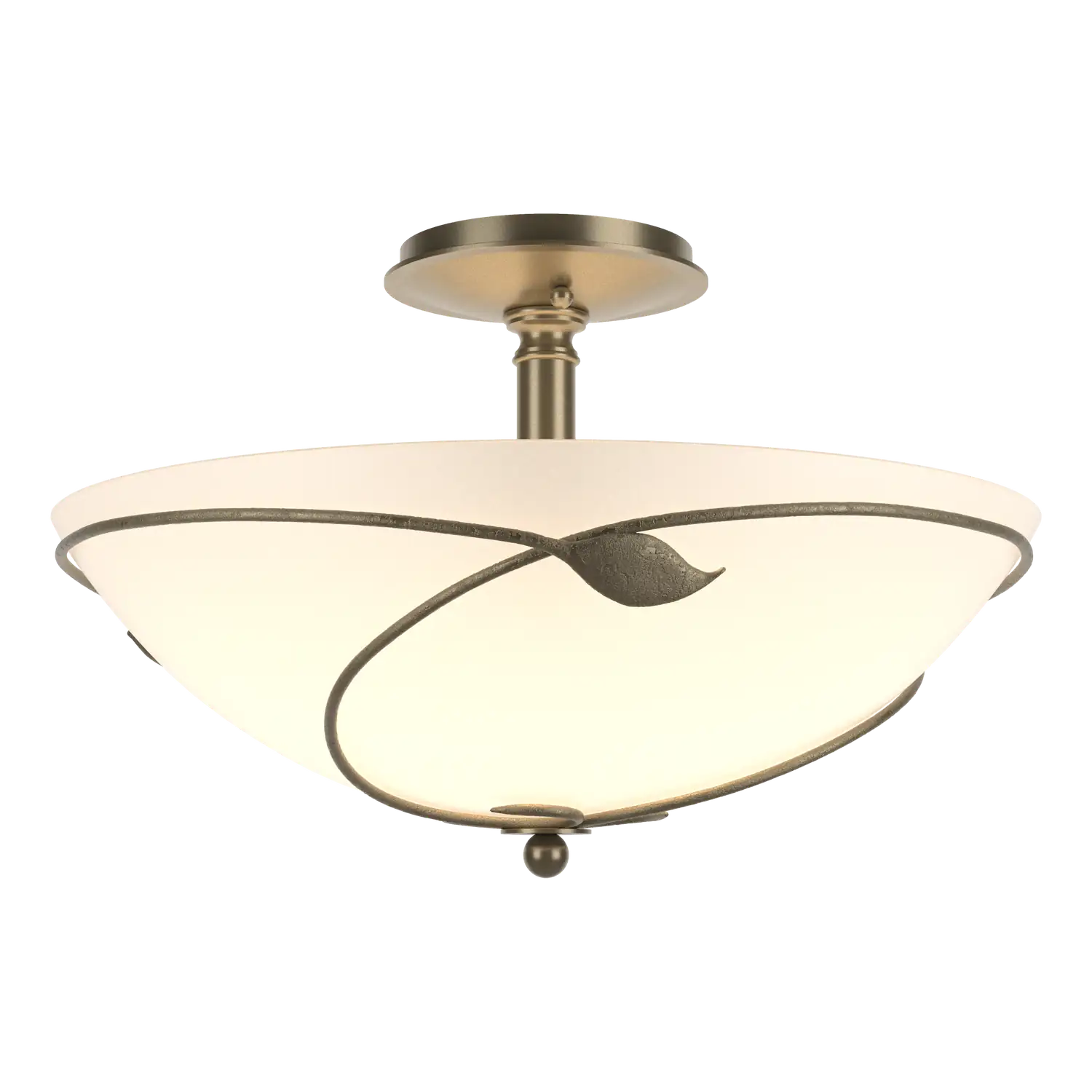 Hubbardton Forge, Forged Leaves Semi-Flush, SEMI FLUSH MOUNT LIGHT