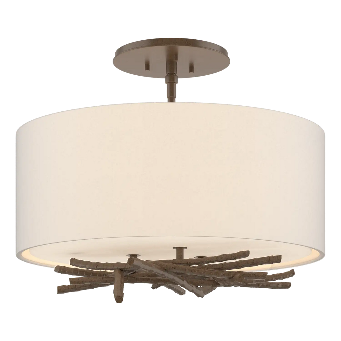 HUBBARDTON FORGE, BRINDILLE SEMI-FLUSH, SEMI FLUSH MOUNT LIGHT