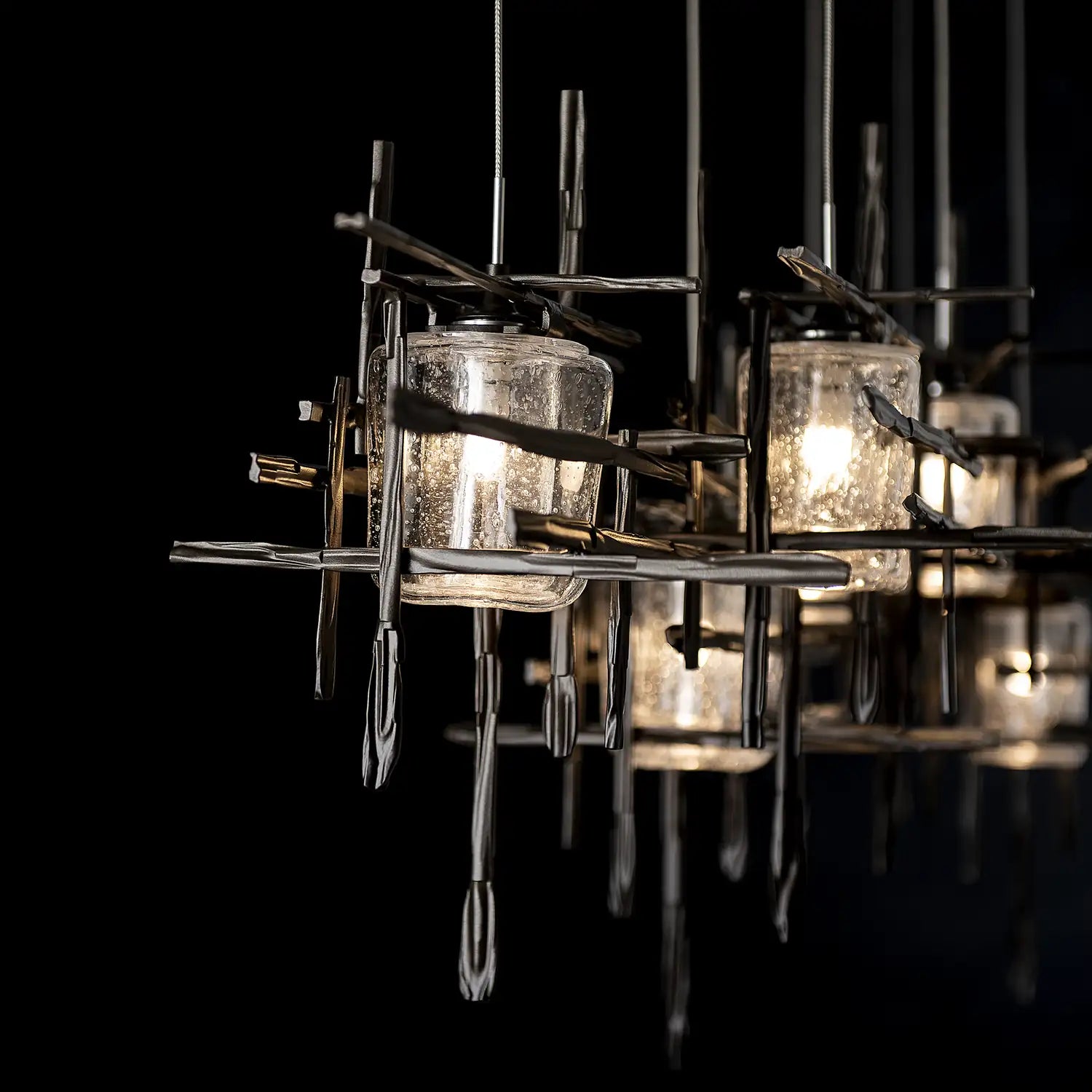 Hubbardton Forge, Tura Seeded Glass Pendant, PENDANT LIGHT