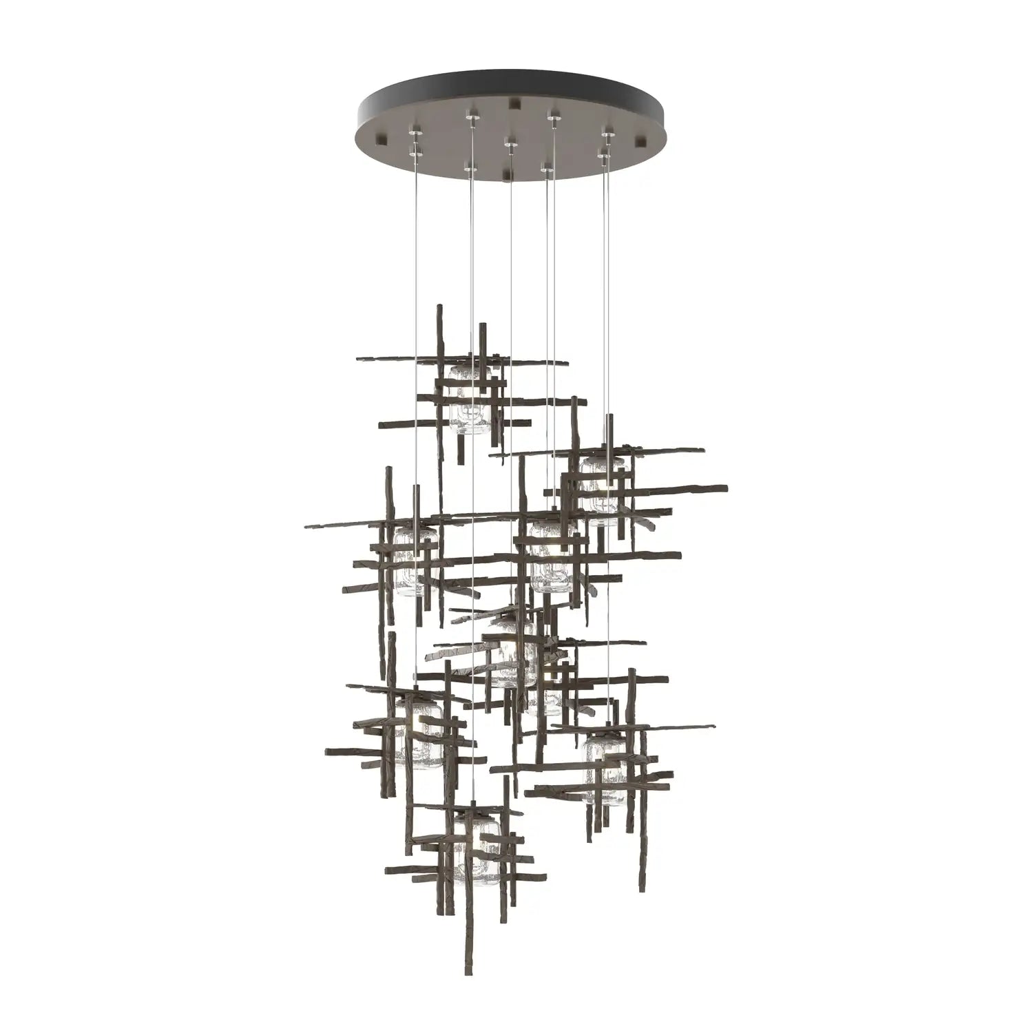 Hubbardton Forge, Tura Seeded Glass Pendant, PENDANT LIGHT