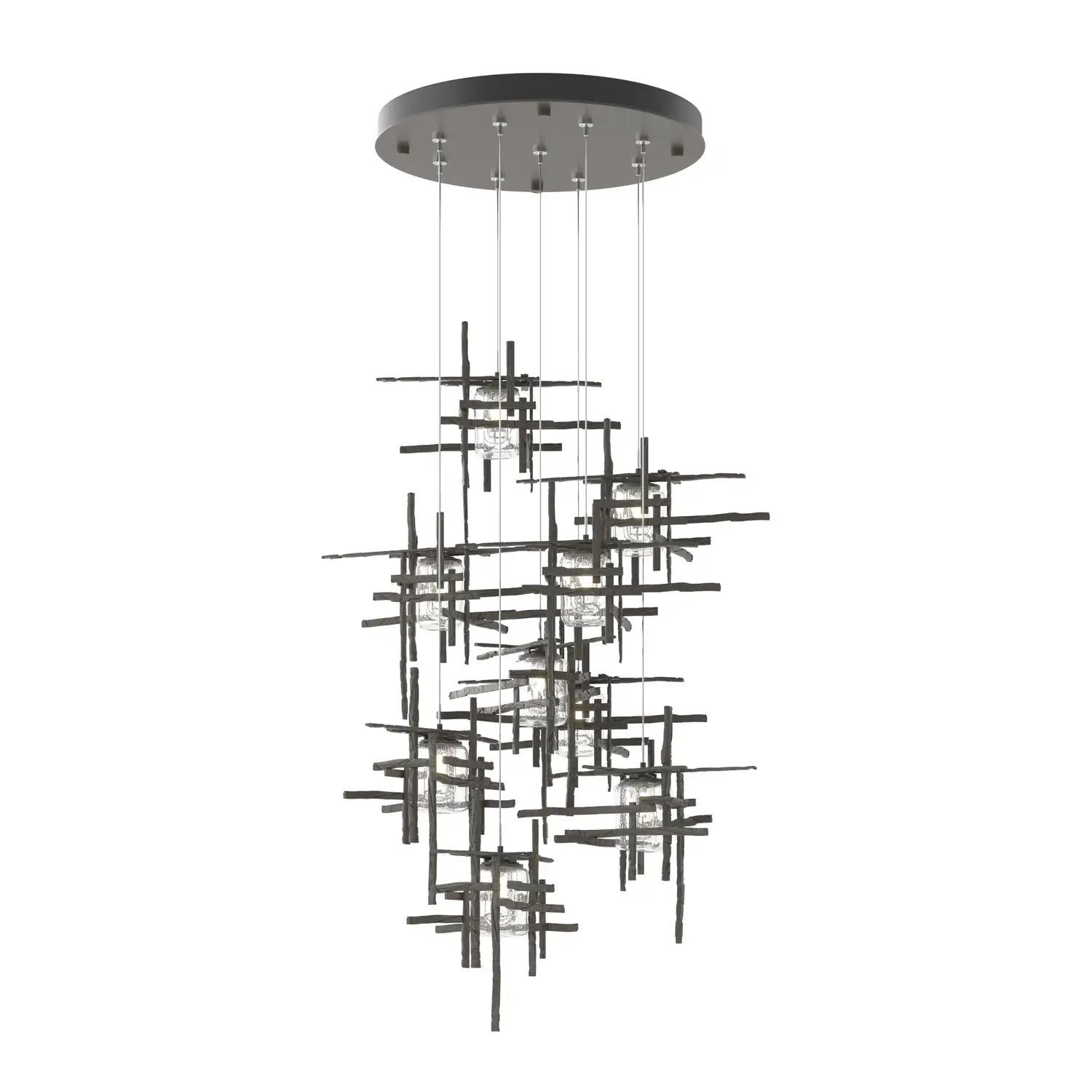 Hubbardton Forge, Tura Seeded Glass Pendant, PENDANT LIGHT