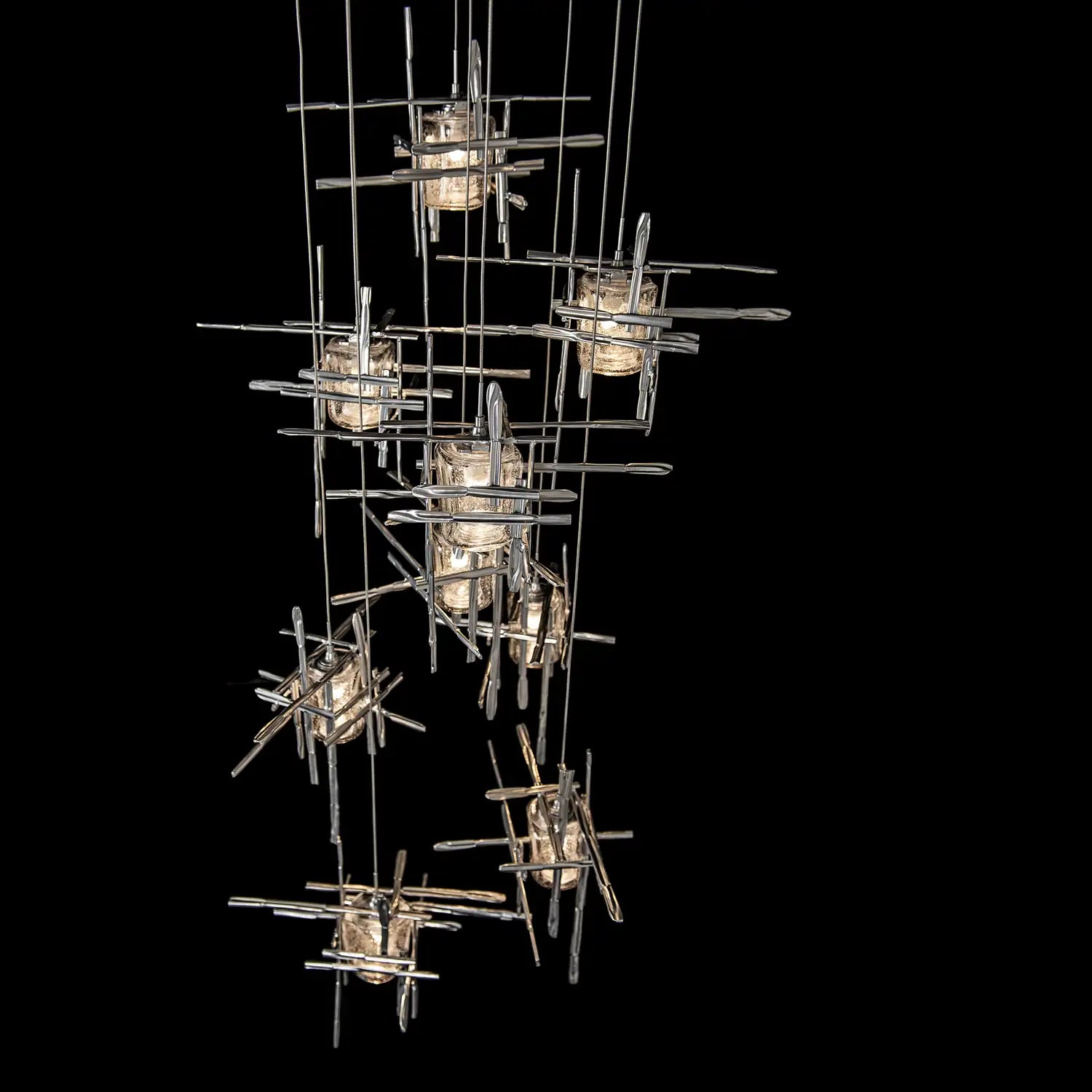 Hubbardton Forge, Tura Seeded Glass Pendant, PENDANT LIGHT