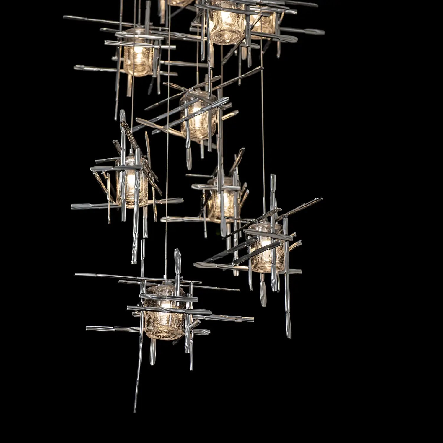 Hubbardton Forge, Tura Seeded Glass Pendant, PENDANT LIGHT