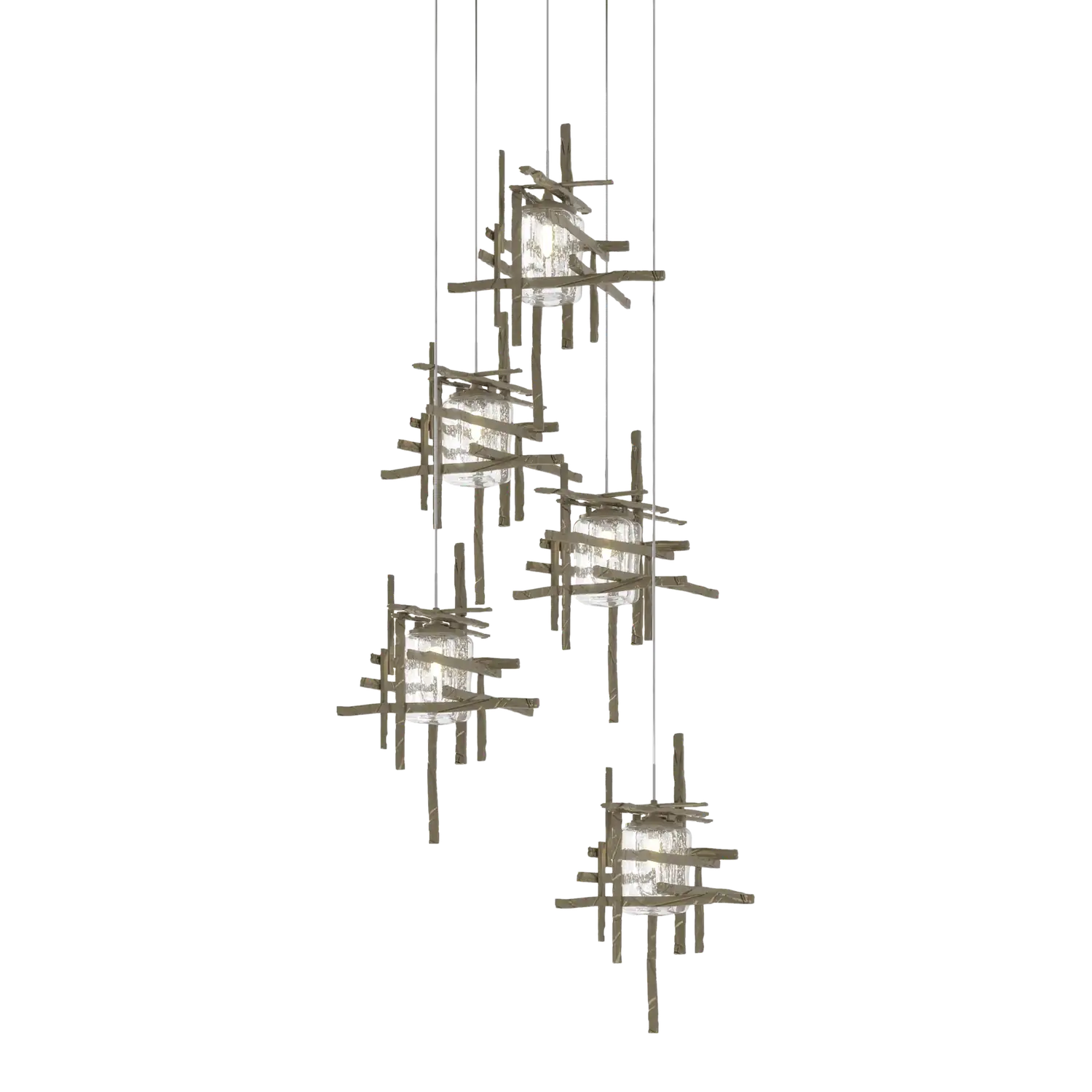 Hubbardton Forge, Tura Seeded Glass Pendant, PENDANT LIGHT