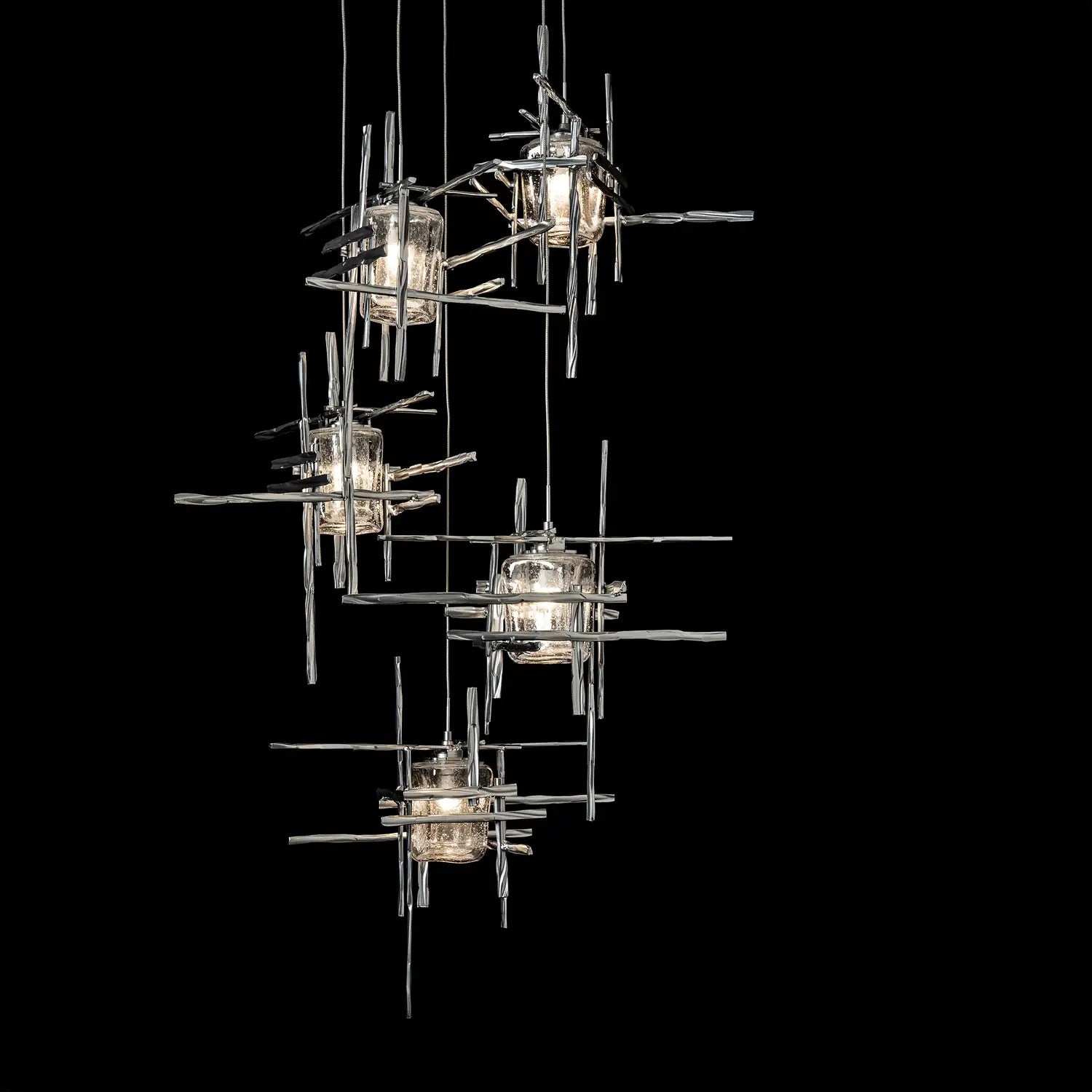 Hubbardton Forge, Tura Seeded Glass Pendant, PENDANT LIGHT