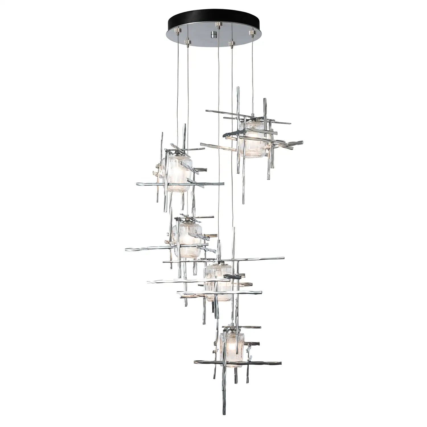 Hubbardton Forge, Tura Seeded Glass Pendant, PENDANT LIGHT