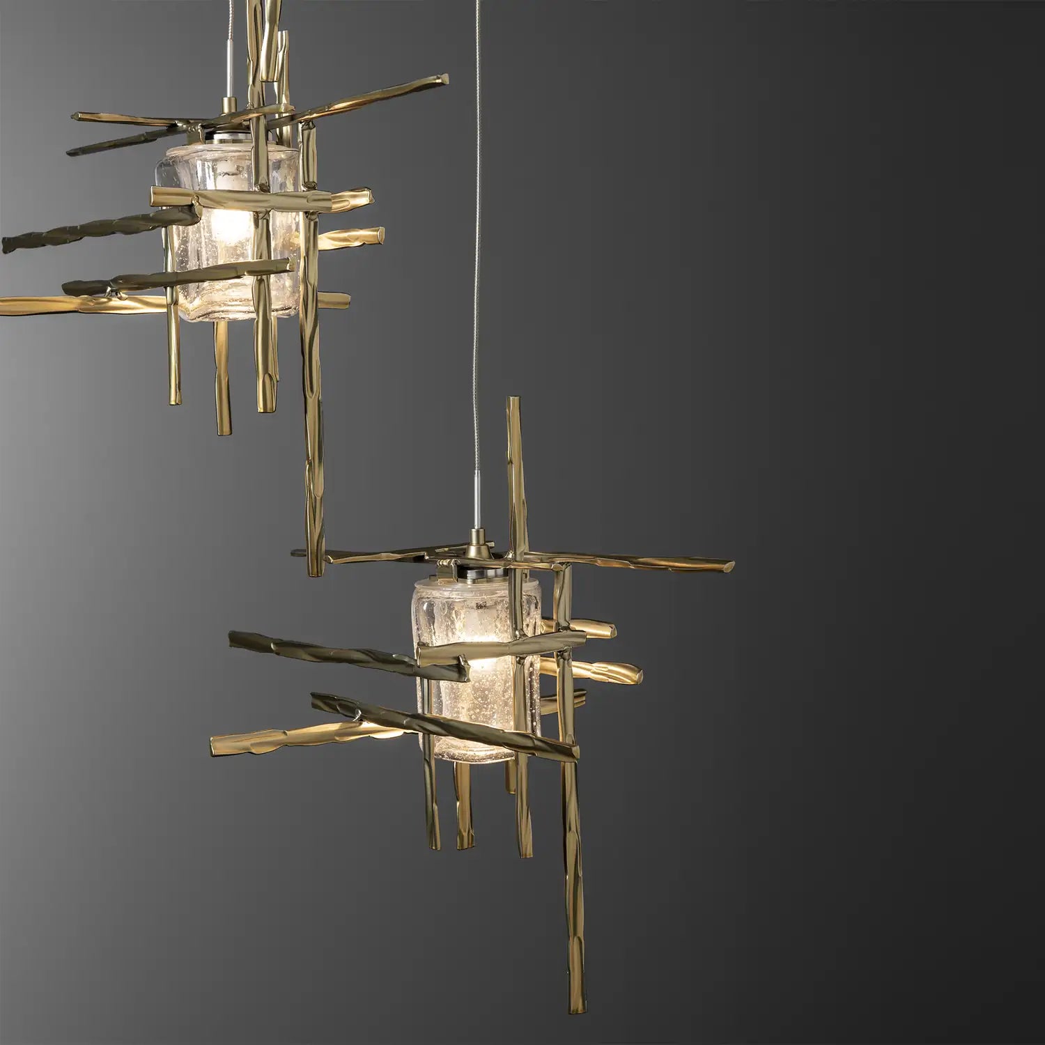 Hubbardton Forge, Tura Seeded Glass Pendant, PENDANT LIGHT