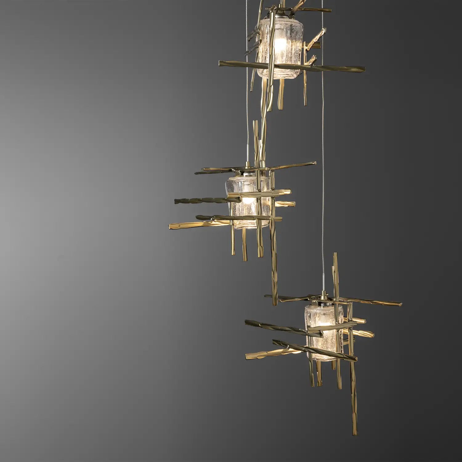Hubbardton Forge, Tura Seeded Glass Pendant, PENDANT LIGHT