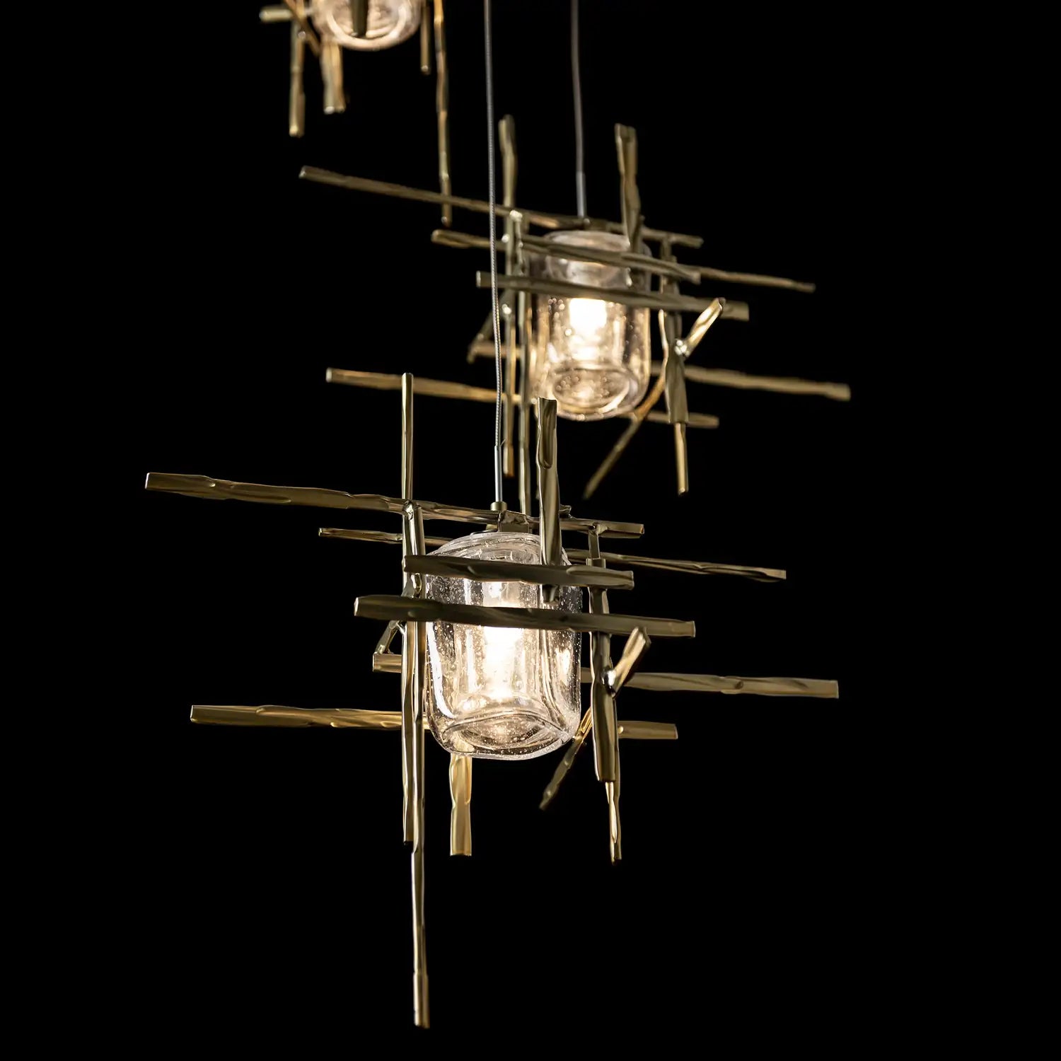 Hubbardton Forge, Tura Seeded Glass Pendant, PENDANT LIGHT