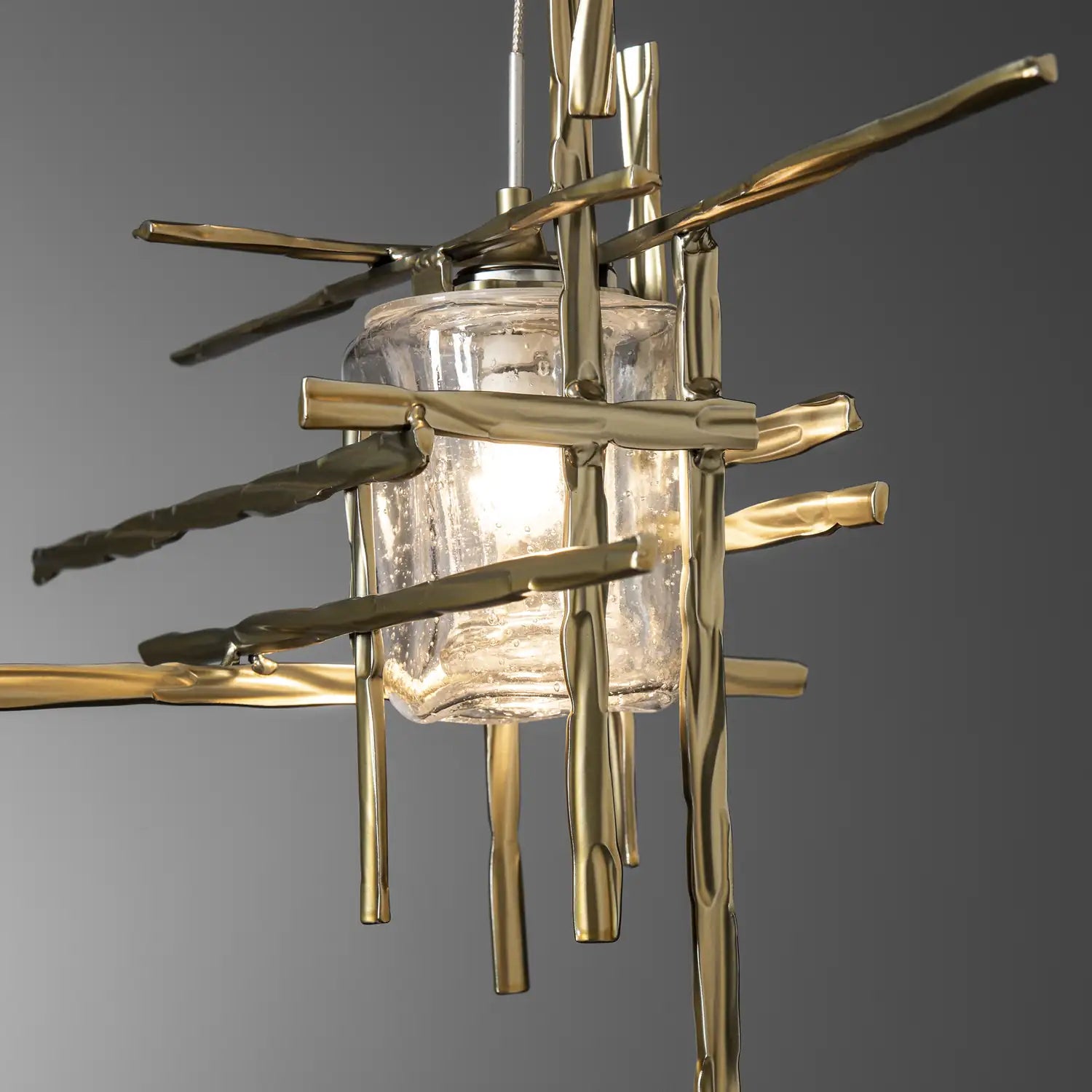 Hubbardton Forge, Tura Seeded Glass Pendant, PENDANT LIGHT