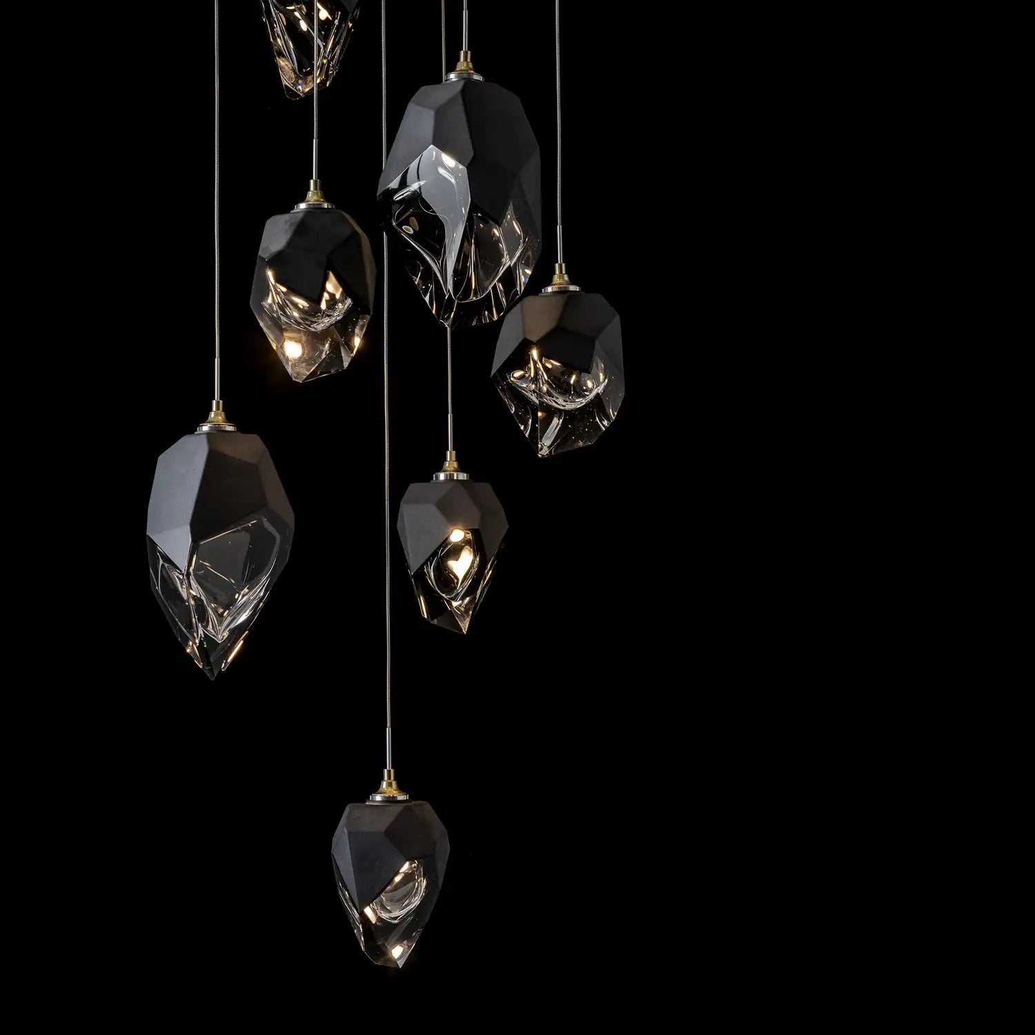 Hubbardton Forge, Chrysalis Mixed Crystal Pendant, PENDANT LIGHT