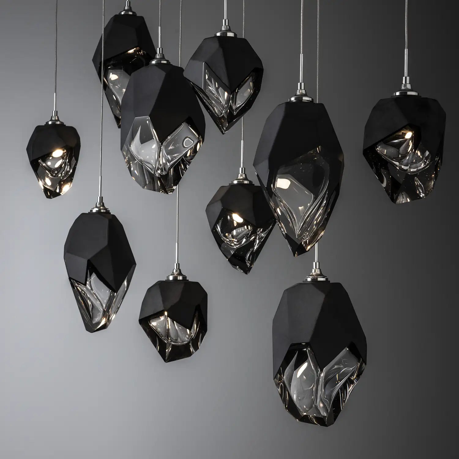 Hubbardton Forge, Chrysalis Mixed Crystal Pendant, PENDANT LIGHT
