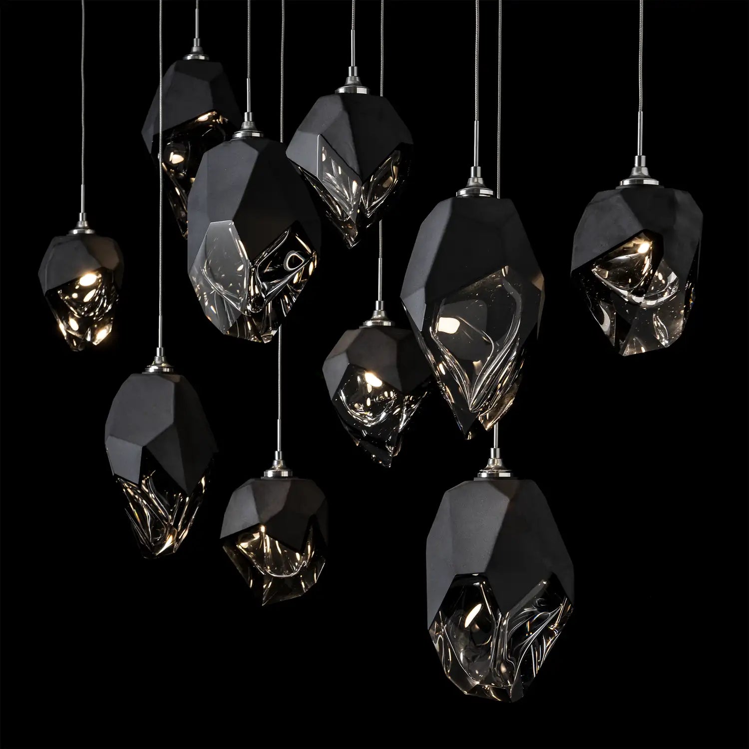 Hubbardton Forge, Chrysalis Mixed Crystal Pendant, PENDANT LIGHT