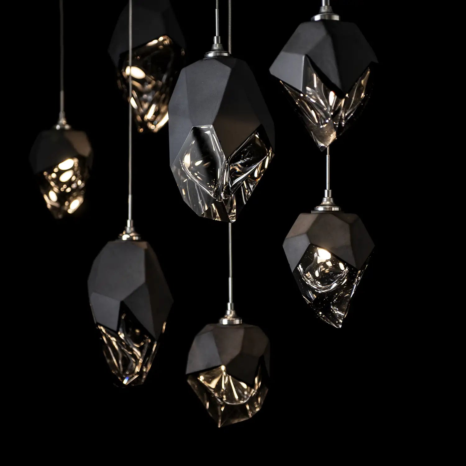 Hubbardton Forge, Chrysalis Mixed Crystal Pendant, PENDANT LIGHT