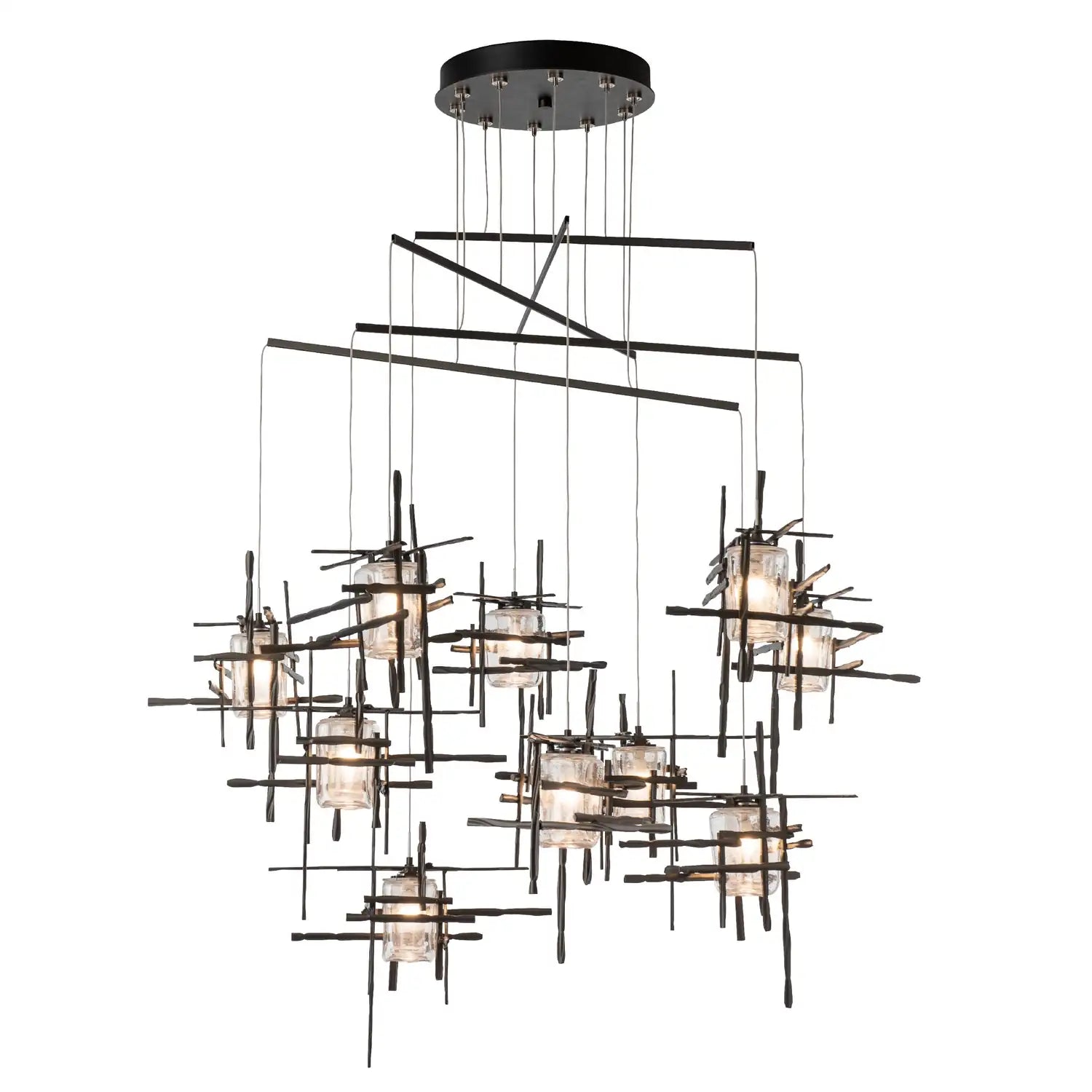 Hubbardton Forge, Tura Seeded Glass Mobile Pendant, CHANDELIER LIGHT
