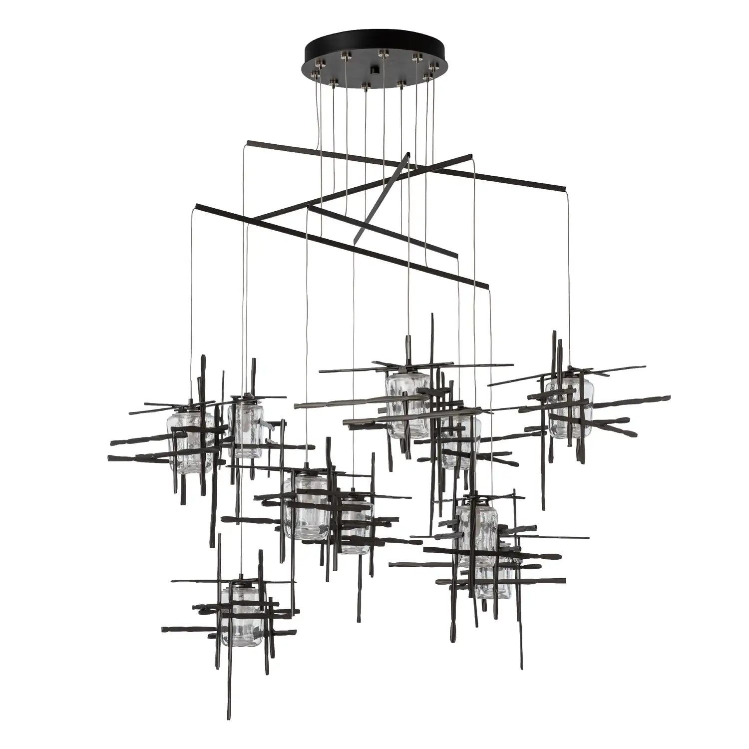 Hubbardton Forge, Tura Seeded Glass Mobile Pendant, CHANDELIER LIGHT
