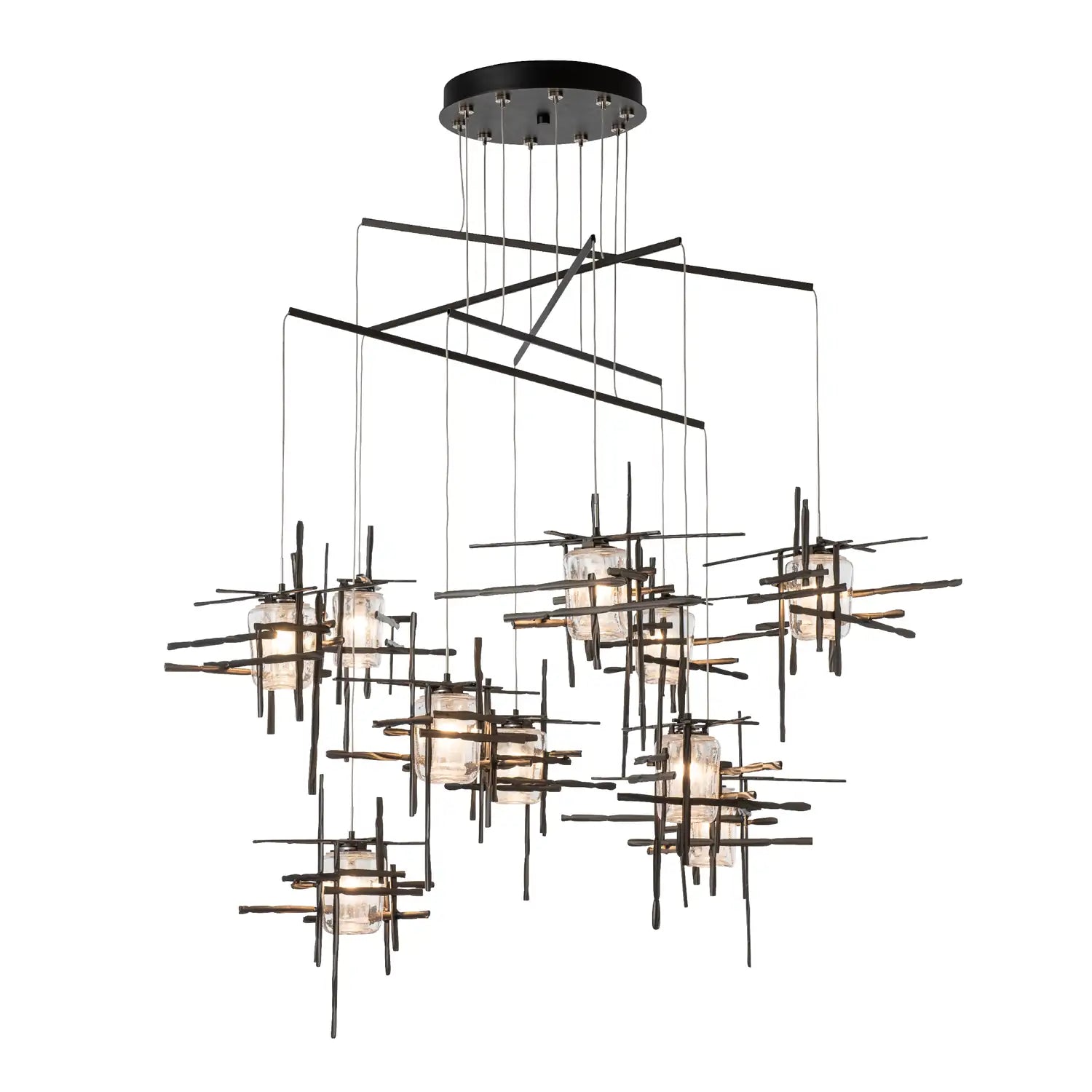 Hubbardton Forge, Tura Seeded Glass Mobile Pendant, CHANDELIER LIGHT