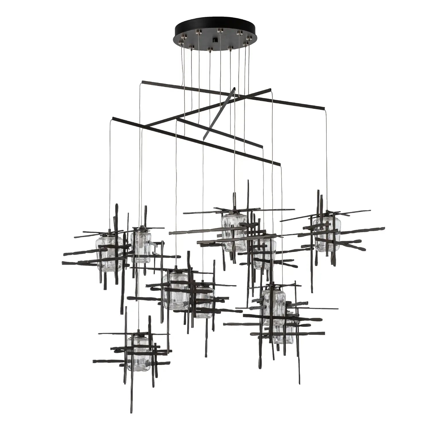 Hubbardton Forge, Tura Seeded Glass Mobile Pendant, CHANDELIER LIGHT