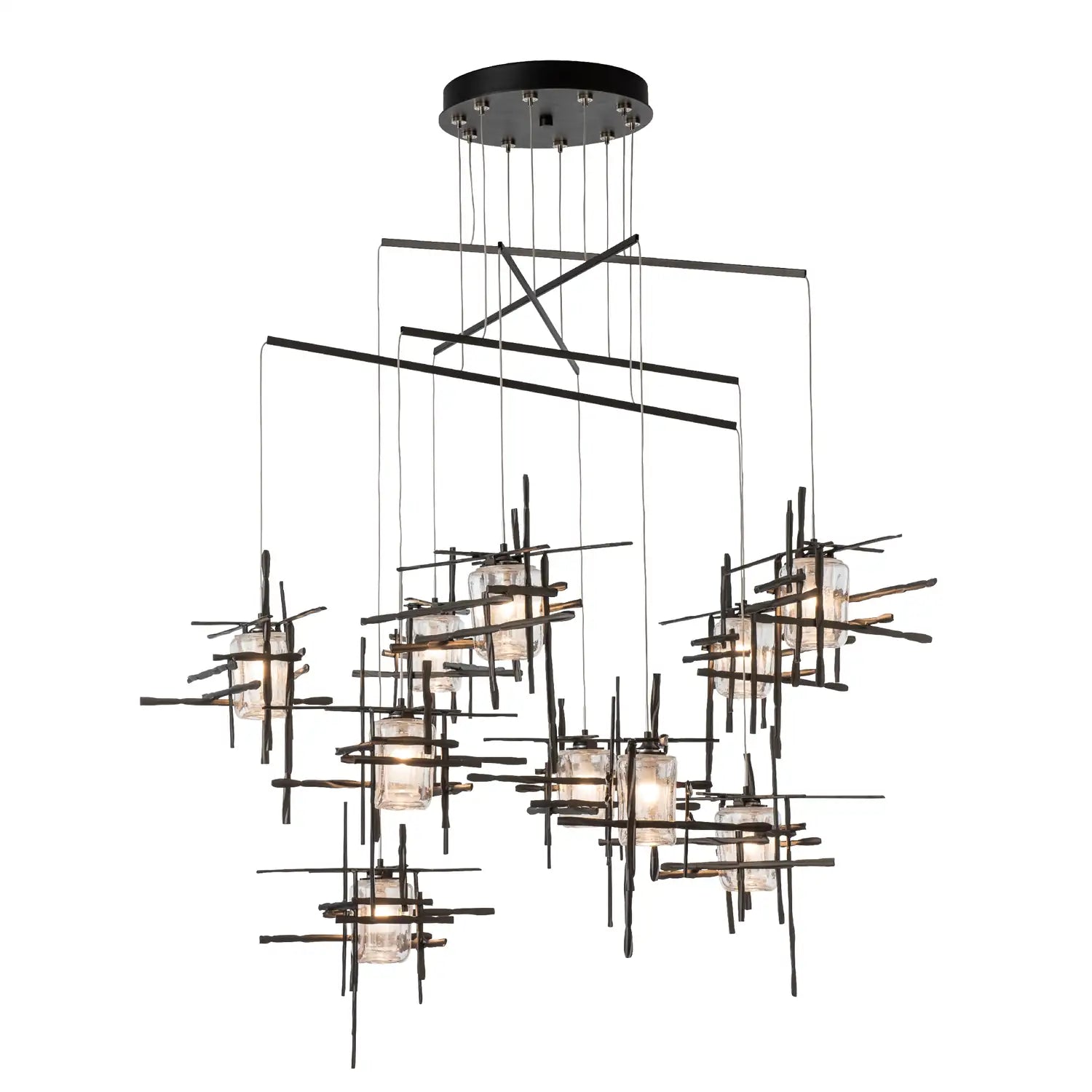 Hubbardton Forge, Tura Seeded Glass Mobile Pendant, CHANDELIER LIGHT
