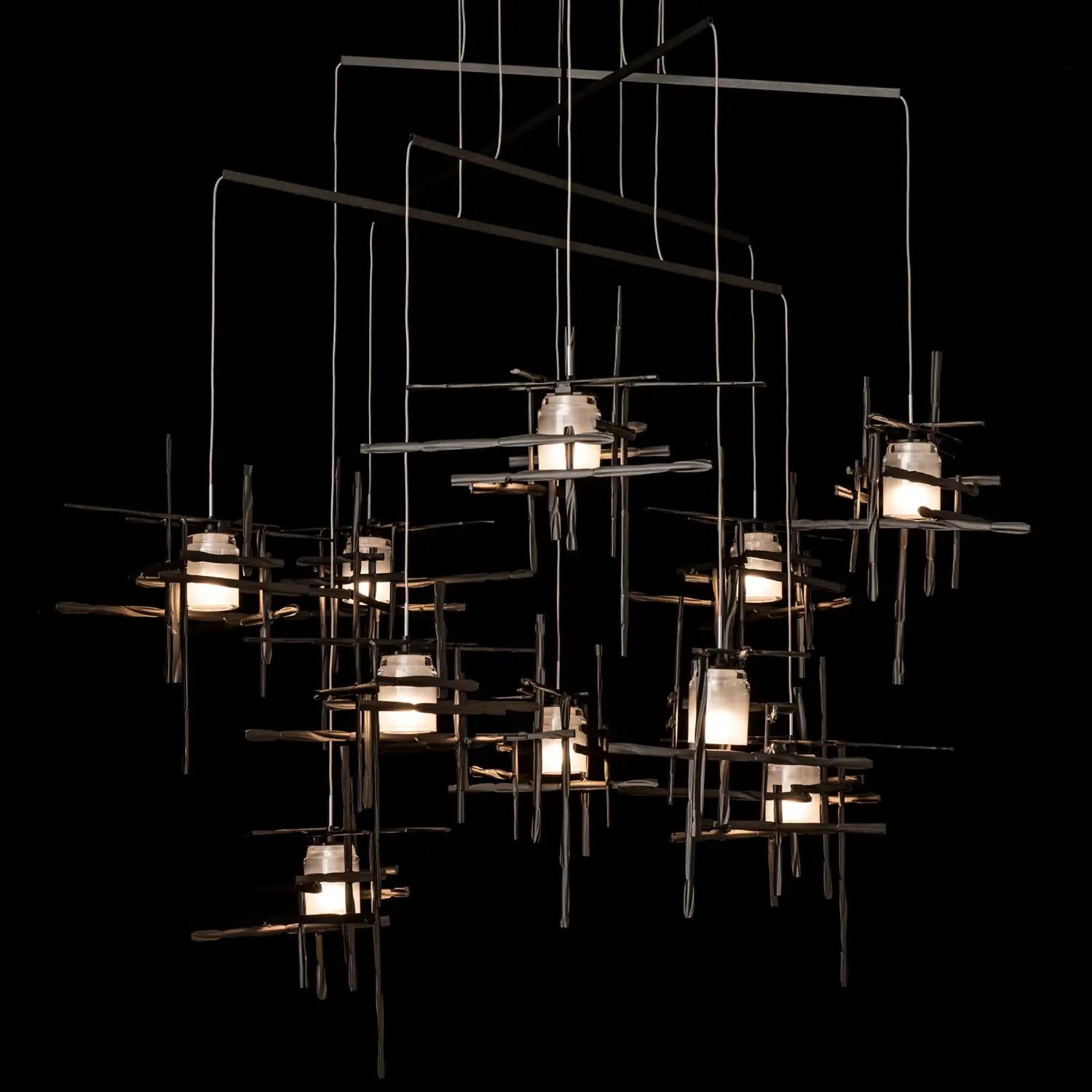 Hubbardton Forge, Tura Frosted Glass Mobile Pendant, CHANDELIER LIGHT