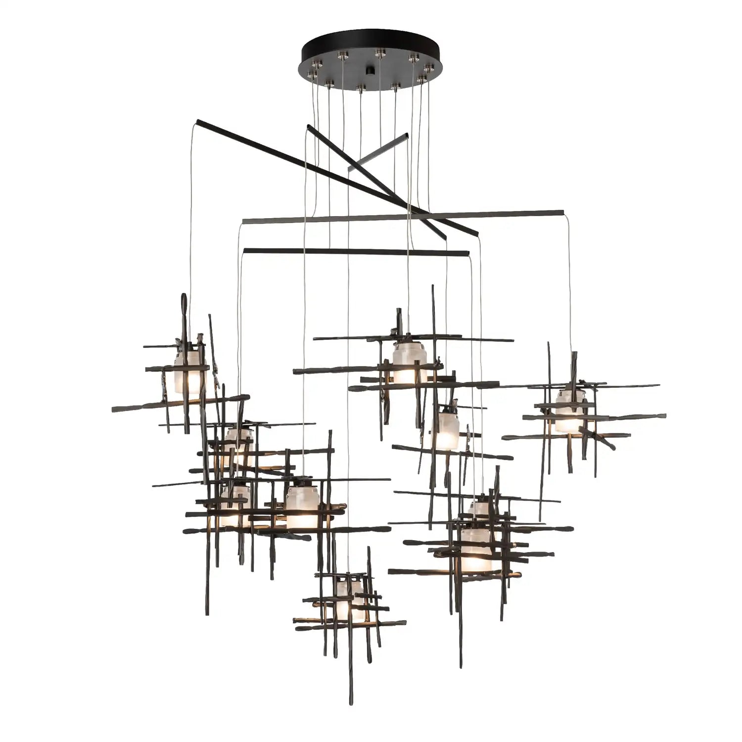 Hubbardton Forge, Tura Frosted Glass Mobile Pendant, CHANDELIER LIGHT