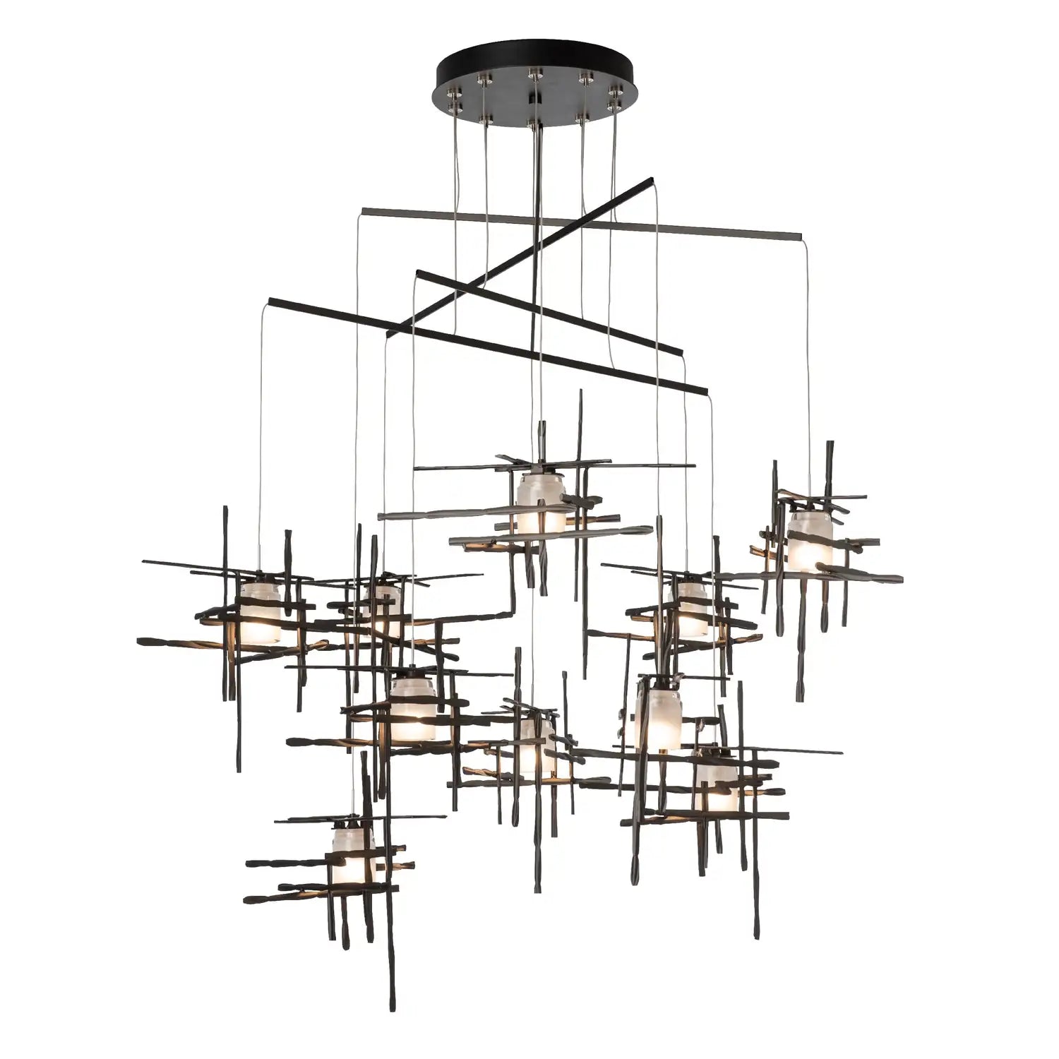 Hubbardton Forge, Tura Frosted Glass Mobile Pendant, CHANDELIER LIGHT