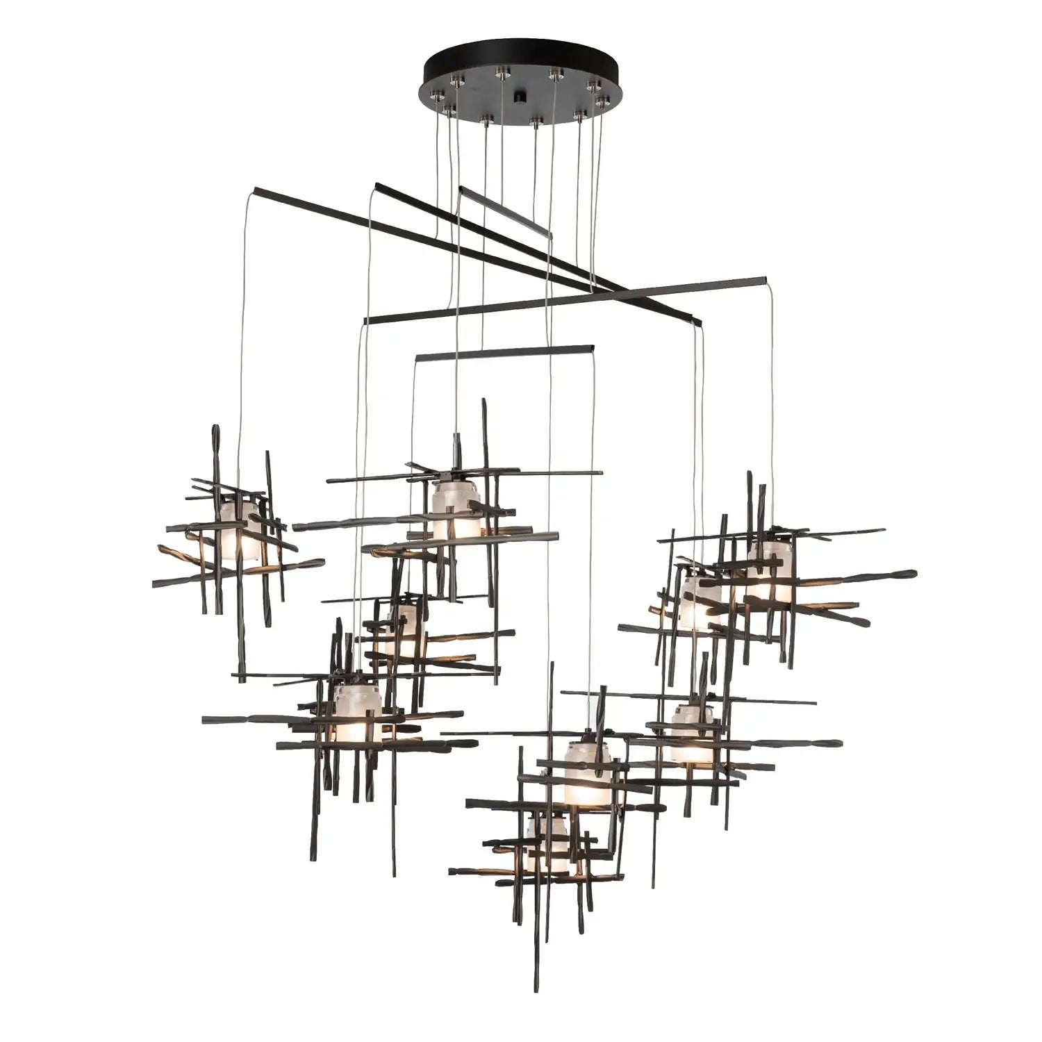 Hubbardton Forge, Tura Frosted Glass Mobile Pendant, CHANDELIER LIGHT