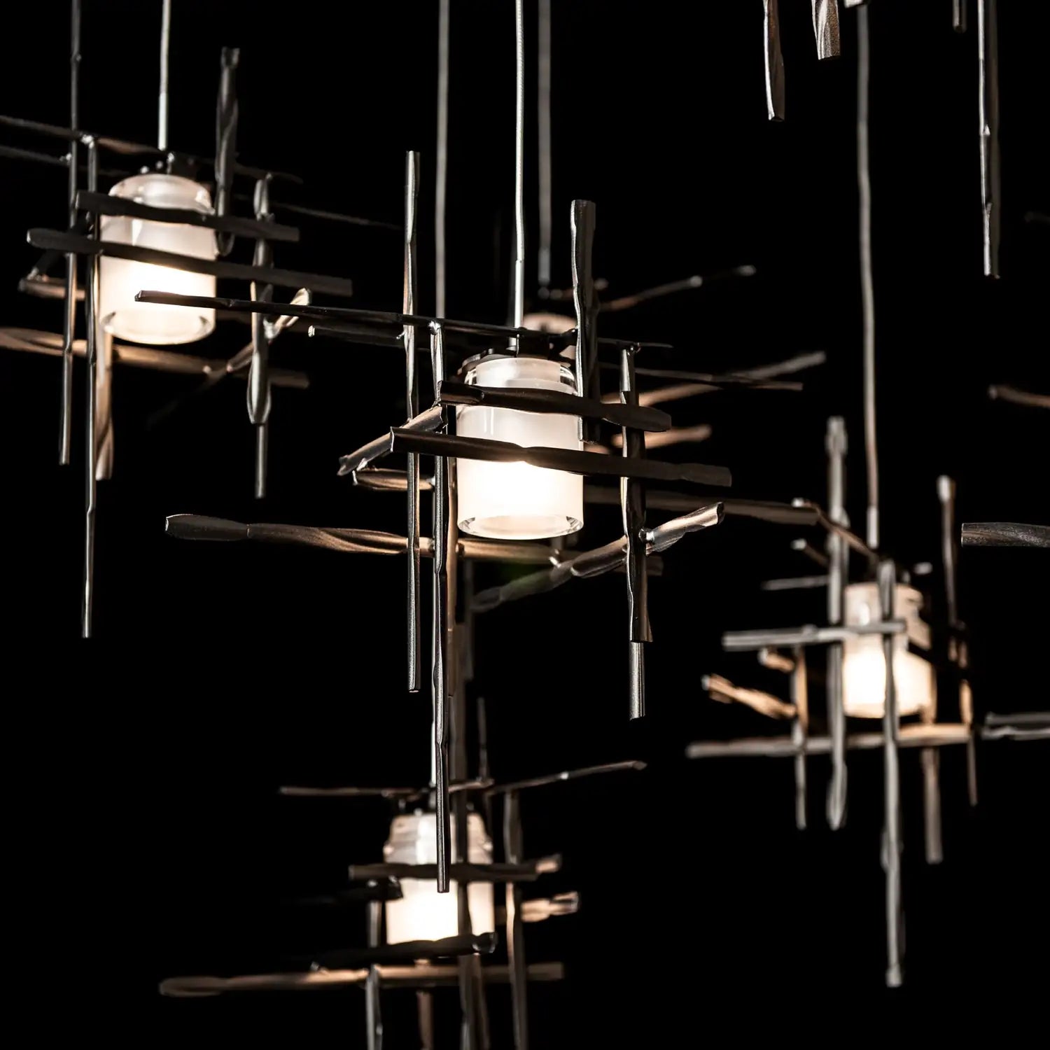 Hubbardton Forge, Tura Frosted Glass Mobile Pendant, CHANDELIER LIGHT