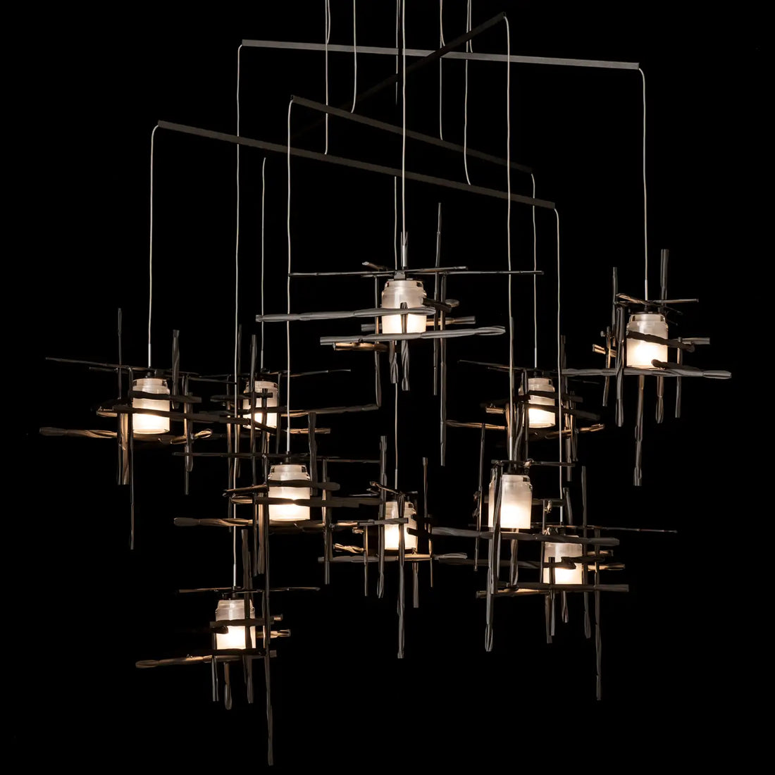 Hubbardton Forge, Tura Frosted Glass Mobile Pendant, CHANDELIER LIGHT