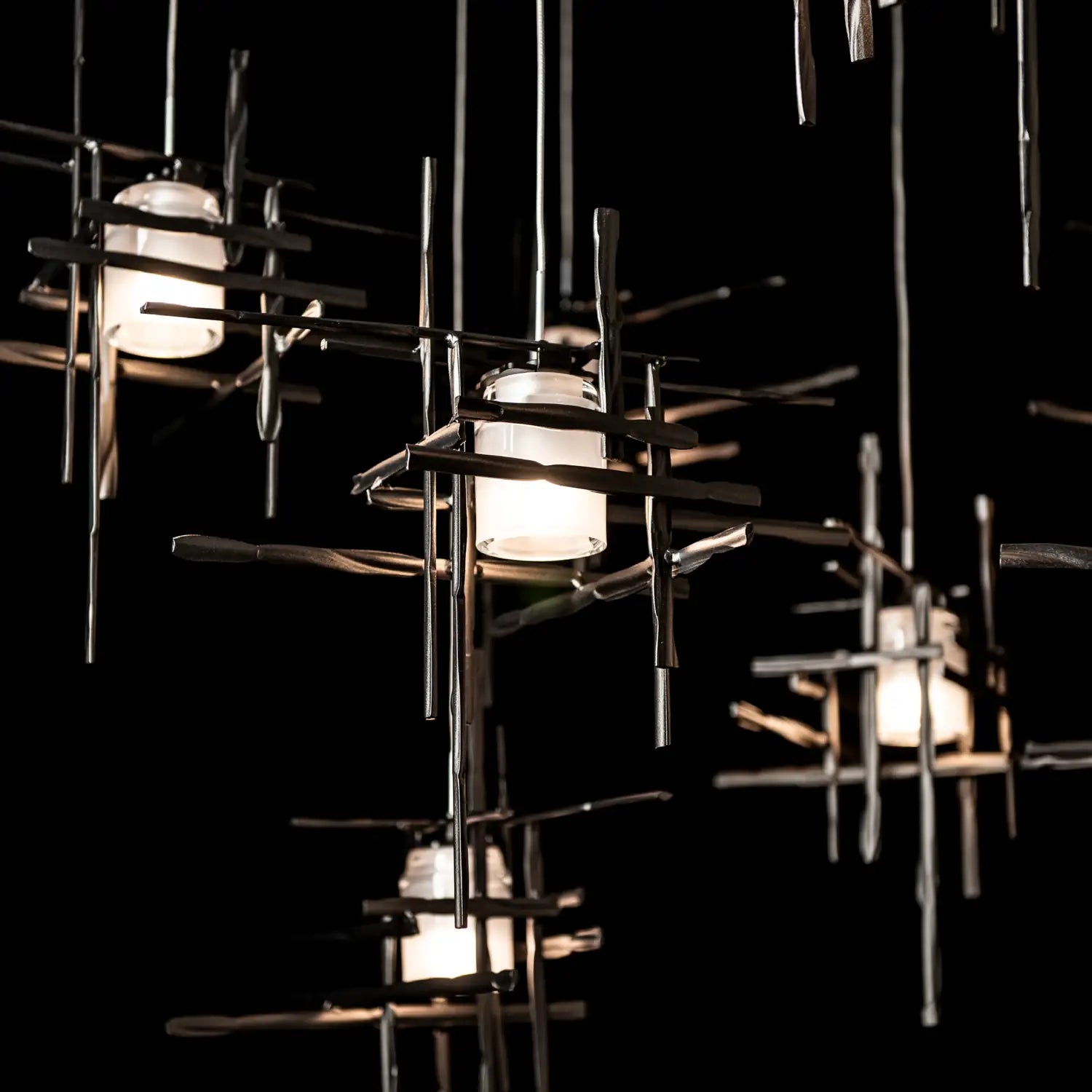 Hubbardton Forge, Tura Frosted Glass Mobile Pendant, CHANDELIER LIGHT