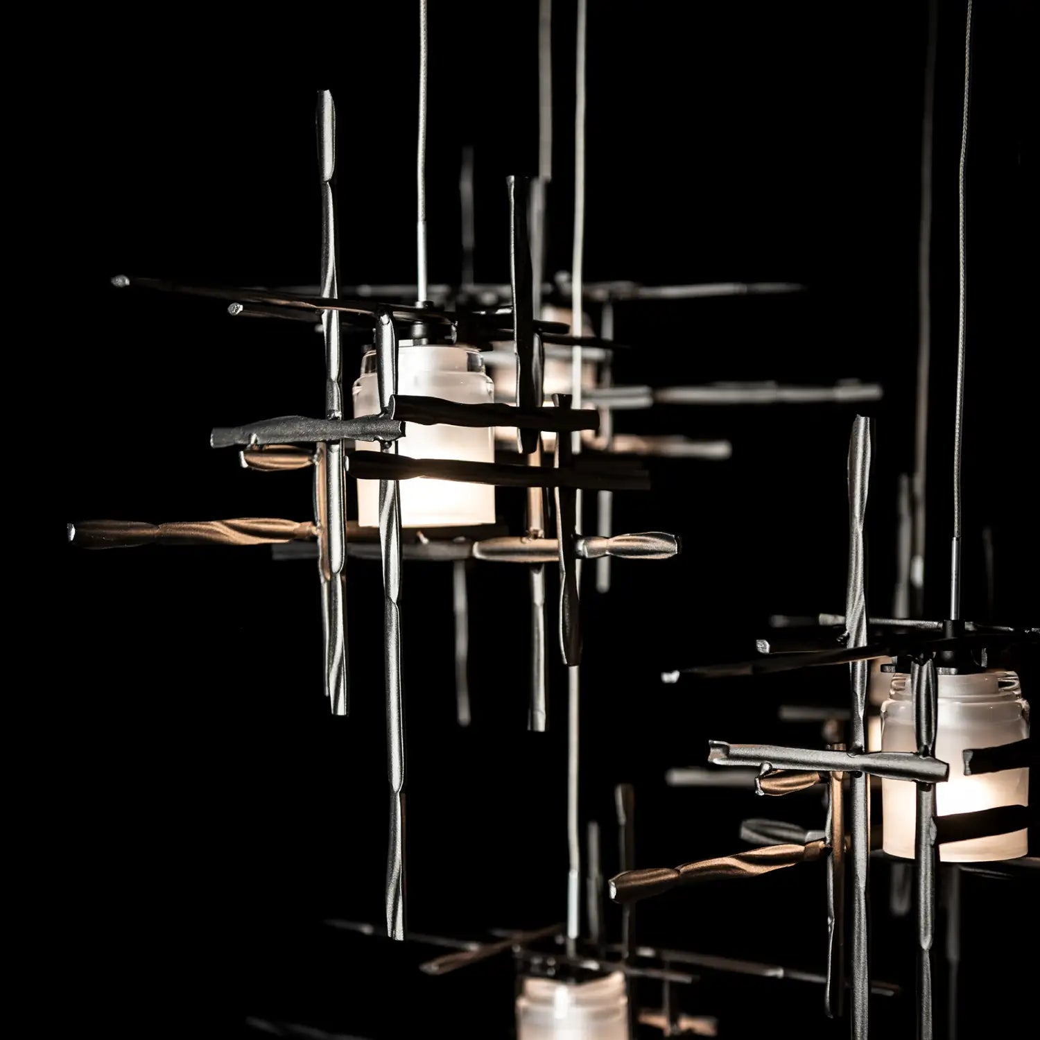 Hubbardton Forge, Tura Frosted Glass Mobile Pendant, CHANDELIER LIGHT