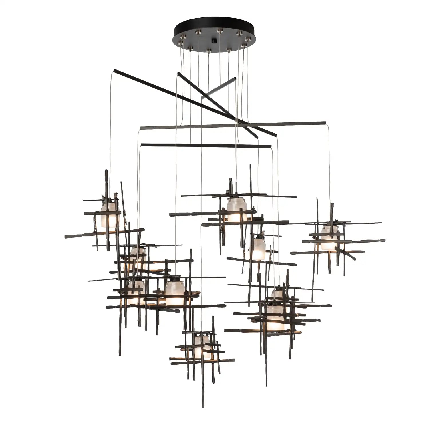 Hubbardton Forge, Tura Frosted Glass Mobile Pendant, CHANDELIER LIGHT