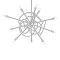 Hubbardton Forge, Olympus Starburst Pendant, PENDANT LIGHT