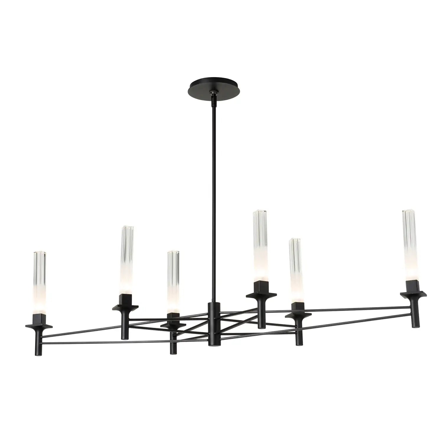 Hubbardton Forge, Truss 6-Arm Linear Chandelier, CHANDELIER LIGHT